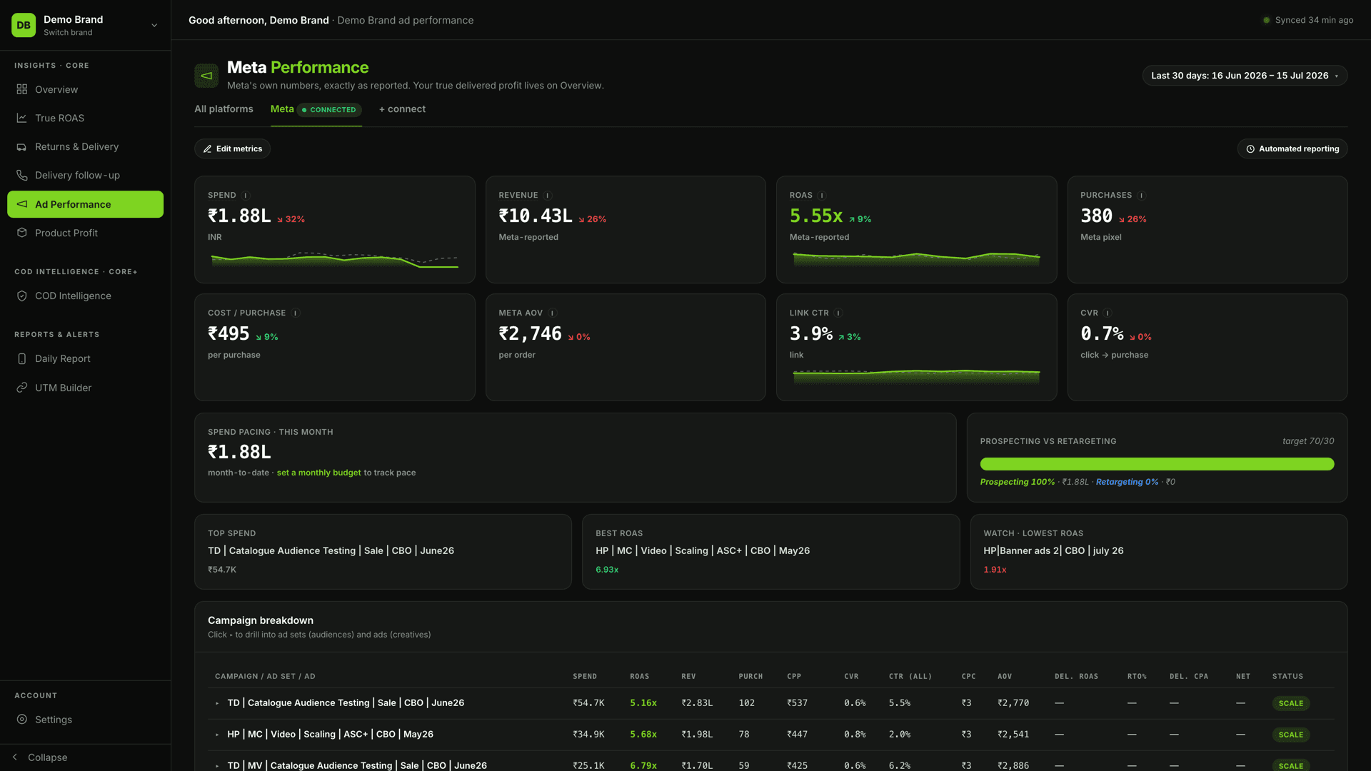 Ad Performance — Meta